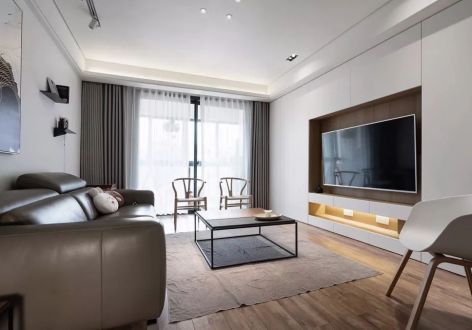 一新国际社区120㎡三居室现代风格装修案例