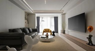 乐基国际社区130㎡三居室现代风格装修案例