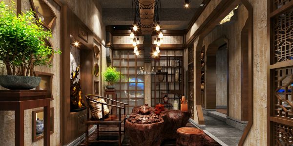 老君茶文化体验馆中式风格320㎡设计方案