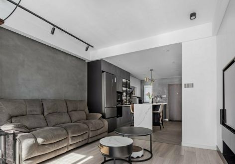 一新国际社区79㎡二居室现代风格装修案例