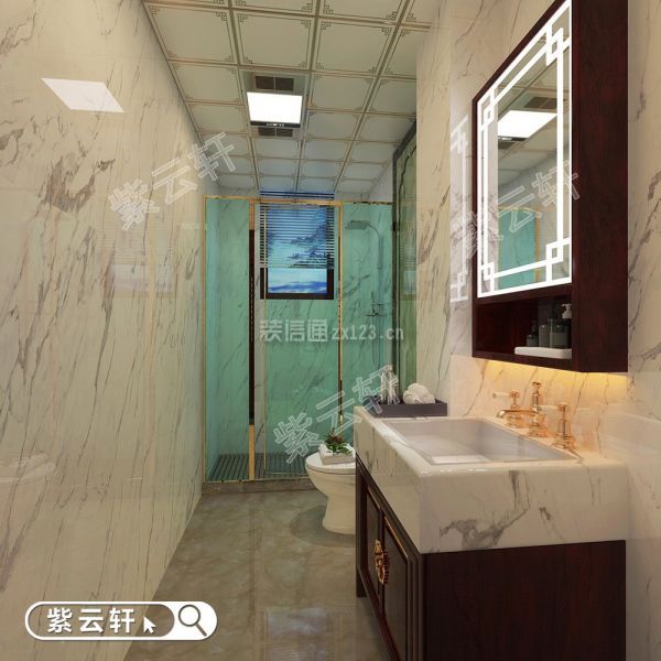 中式别墅卫浴室装修风格