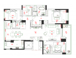 绿城玫瑰园250㎡四室两厅现代风格装修案例