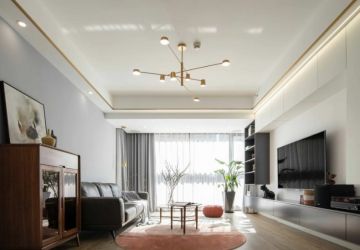 保利·天珺现代风格128平米三居室装修案例