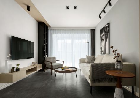 珠江国际城现代风格105平米三室两厅装修案例