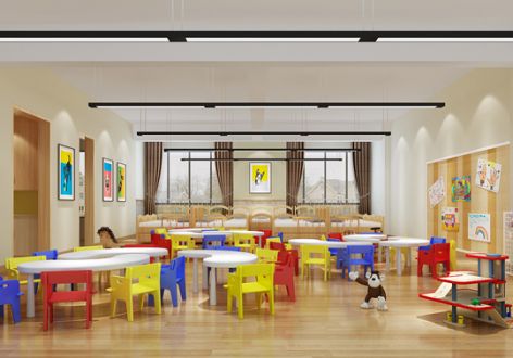 广州幼儿园绚丽风格800平米装修案例
