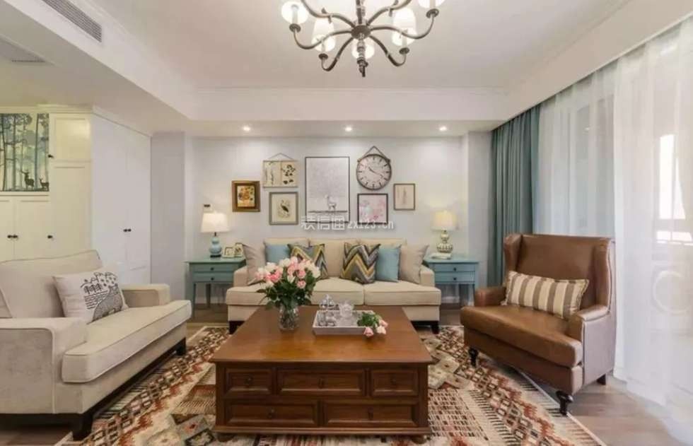 美式客厅装修设计 美式客厅装修风格 美式客厅沙发效果图