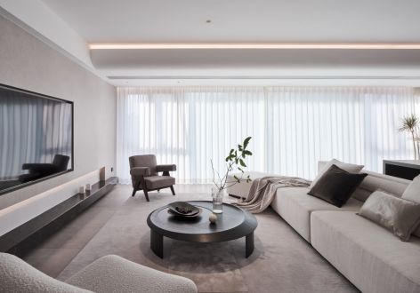 汉江·云赫现代风格138平米三居室装修案例