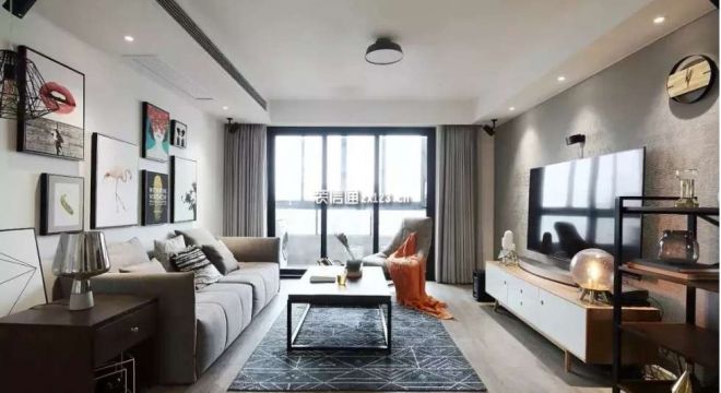 融创外滩壹号湾北欧风格143平米三居室装修案例