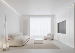 白色客厅装修图  白色客厅装修效果图