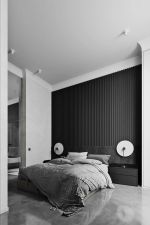 极简黑白欧式卧室装修效果图