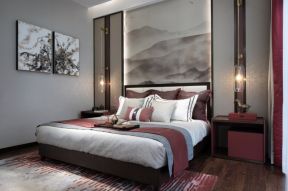 新中式卧室风格装修效果图 现代卧室装修图