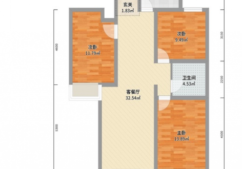 阳光揽胜现代风格121平米三居室装修案例