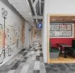 上海游戏公司办公室创意走廊装修效果图
