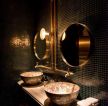 上海餐厅现代风轻奢卫生间洗手台装修效果图