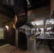 上海餐厅大厅旋转楼梯装修效果图
