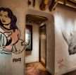 上海个性饭店餐厅走廊卫生间装修效果图