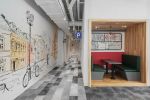 上海游戏公司办公室创意走廊装修效果图