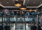 上海餐厅楼梯吊灯装修设计图