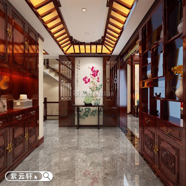 紫云轩中式家庭装修-入户