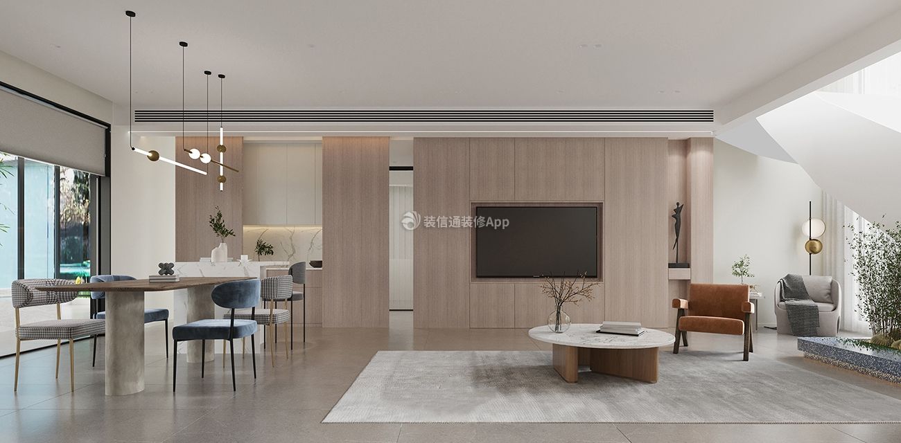 上海别墅客厅现代风格装潢设计图