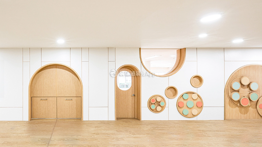 上海私立幼儿园教室走廊装修效果图