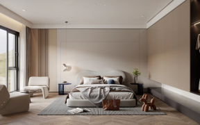 上海别墅现代卧室装修效果图