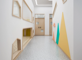 上海高端幼儿园走廊设计效果图