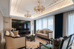 上海联排别墅美式客厅设计装修效果图