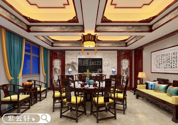 中式别墅室内装修-餐厅