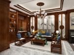 上海老洋房中式客厅装修设计效果图