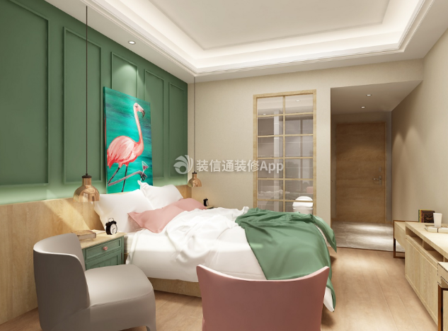 杭州精品酒店双人间装修设计效果图