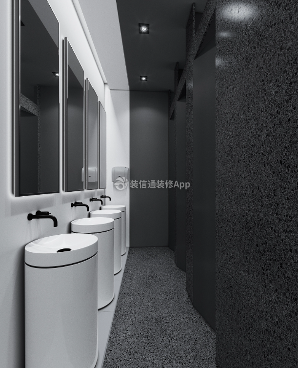 杭州办公室卫生间装修设计效果图
