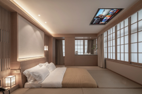 杭州度假酒店双人房装修设计效果图