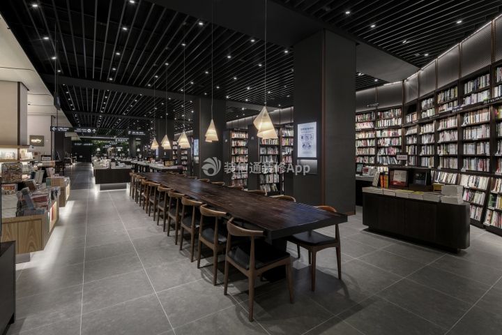 杭州大型书吧书店装修设计效果图