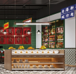 杭州360平米茶餐厅港式背景墙装修设计效果图