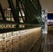 杭州360平米茶餐厅广式走廊墙面设计装修图