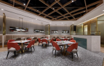 杭州360平米茶餐厅大堂布置装修设计效果图