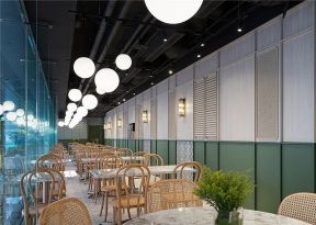 杭州360平米茶餐厅吊顶装饰设计效果图