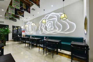 杭州面馆背景墙装修设计效果图