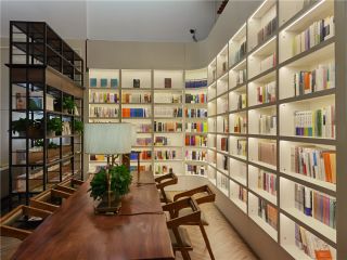 杭州书店阅读区背景墙装修图片