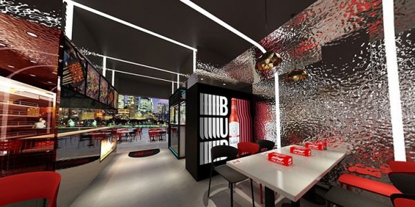 小龙虾烧烤啤酒主题餐厅装修设计现代风格320㎡设计方案