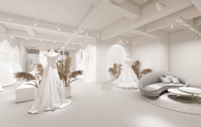 杭州高端婚纱店室内展区装修设计效果图