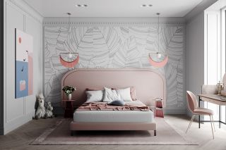 现代卧室背景墙装修设计效果图