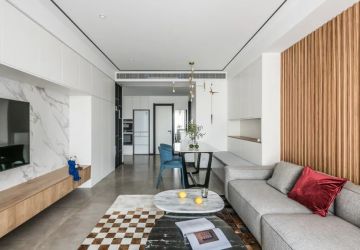 城开景悦121平米现代三居室装修案例