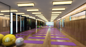 杭州1500平米健身中心瑜伽室装修案例图