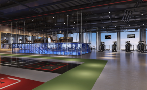 杭州470平米健身中心室内整体装修设计效果图