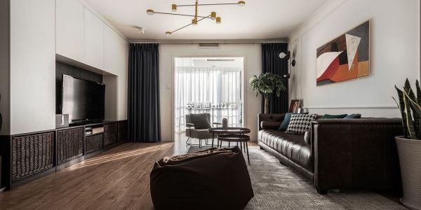 阿尔卡迪亚蓝天城120㎡三居室现代风格装修案例
