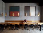 杭州100平米咖啡厅室内背景墙装修设计效果图