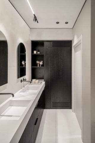 小户型公寓室内卫生间洗手台设计装修效果图