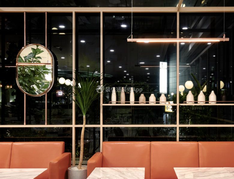 杭州140平米咖啡厅室内背景墙装饰设计效果图